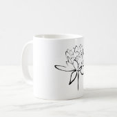 Lotus Calligraphy (schwarz) Kaffeetasse (Vorderseite Links)