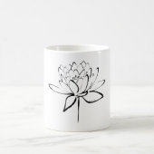 Lotus Calligraphy (schwarz) Kaffeetasse (Mittel)