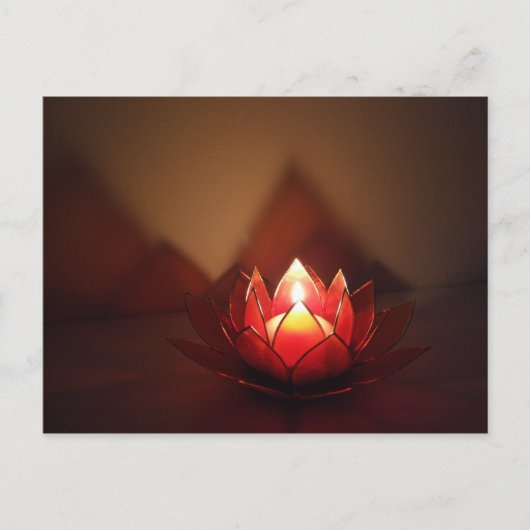 Lotus Candle Holder Postkarte (Vorderseite)