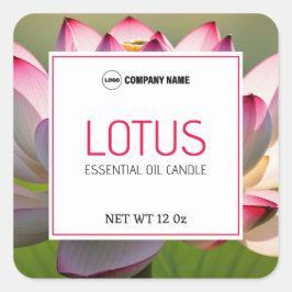 Lotus Candle Label Aufkleber