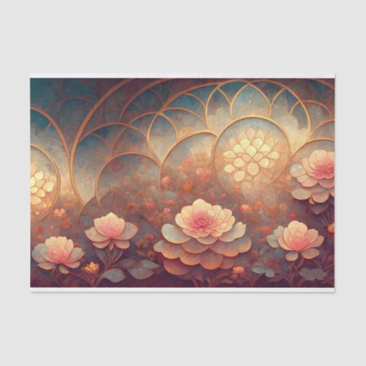 Lotus Cathedral Decoupage Seidenpapier (Vorderseite)