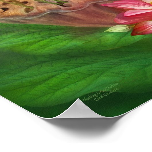 Lotus Chakras Kunstgewerbe/Print Poster (Ecke)