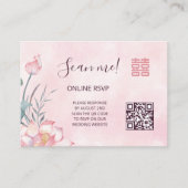 Lotus Chinese Wedding QR Code UAWG Online Begleitkarte (Vorderseite)
