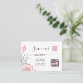 Lotus Chinese Wedding QR Code UAWG Online Begleitkarte (Stehend Vorderseite)