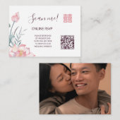 Lotus Chinese Wedding QR Code UAWG Online Begleitkarte (Vorne/Hinten)