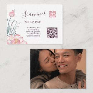 Lotus Chinese Wedding QR Code UAWG Online Begleitkarte