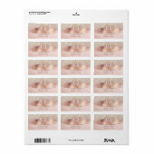 Lotus, Confetti, Brush Stroke, Glitzer Bokeh Adressaufkleber (Vorne)