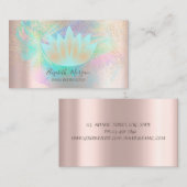 Lotus Confetti Gold Holographic Ink Rose Gold Visitenkarte (Vorne/Hinten)