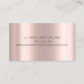 Lotus Confetti Gold Holographic Ink Rose Gold Visitenkarte (Rückseite)