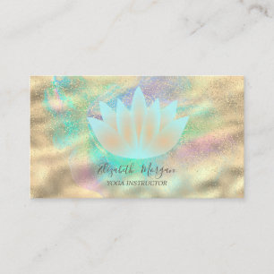 Lotus Confetti Gold Holographic Ink Visitenkarte