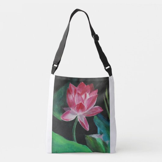 Lotus Custom Multiprint Cross Body Bag Tragetaschen Mit Langen Trägern (Rückseite)