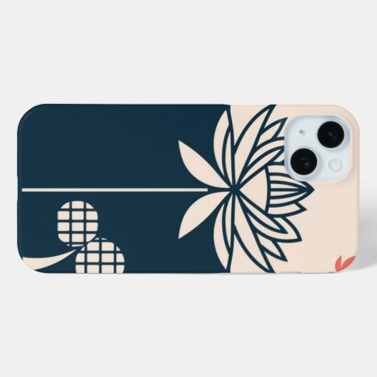 Lotus Design Mindfulness iPhone Case (Rückseite (Horizontal))