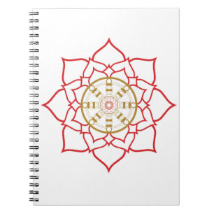 Lotus Dharma Wheel Notebook Notizblock