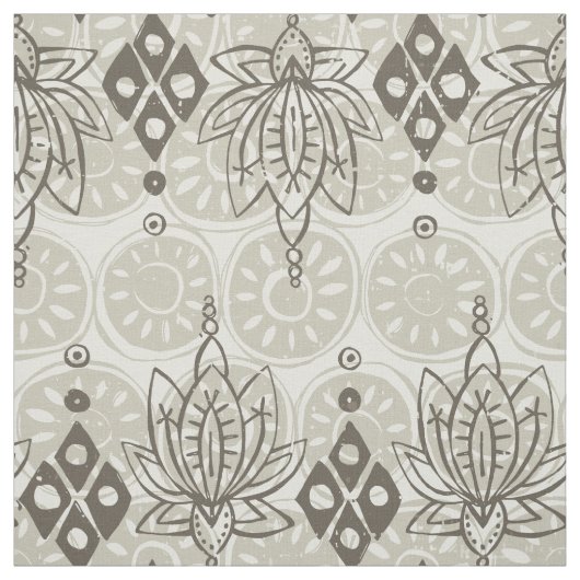 Lotus Diamant Leinen Stoff (Muster)