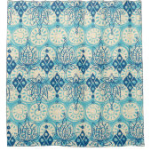 Lotus diamond blau duschvorhang (Vorderseite)