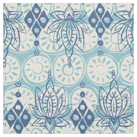 Lotus diamond blau stoff (Muster)