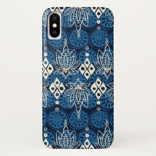 Lotus diamond indigo Case-Mate iPhone hülle (Rückseite)