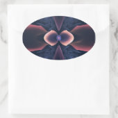 Lotus Digitale Abstrakte Kunst Ovaler Aufkleber (Tasche)