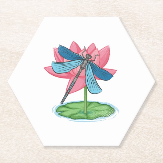 Lotus Dragonfly Untersetzer (Vorderseite)
