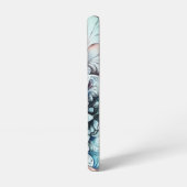 Lotus Dream Navy und Blush Watercolor Samsung Galaxy Hülle (Linke Seite)