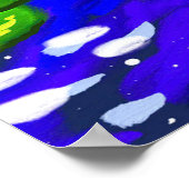 Lotus Drift: Reflektionen über Wasser Poster (Ecke)