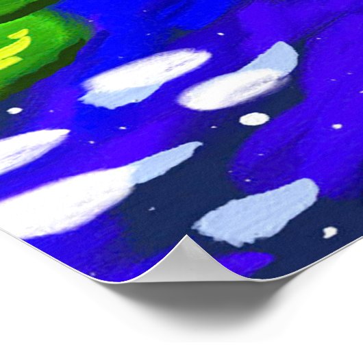 Lotus Drift: Reflektionen über Wasser Poster (Ecke)