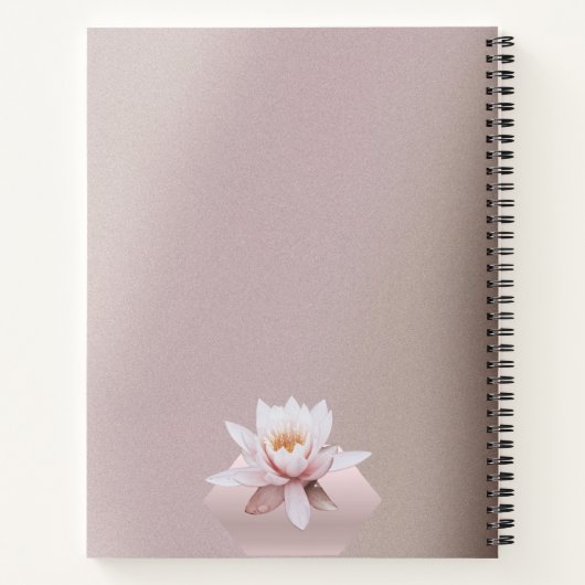 Lotus Dusty Rose Gradient Notizblock (Rückseite)