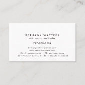 Lotus Dusty Rose Gradient Visitenkarte (Rückseite)