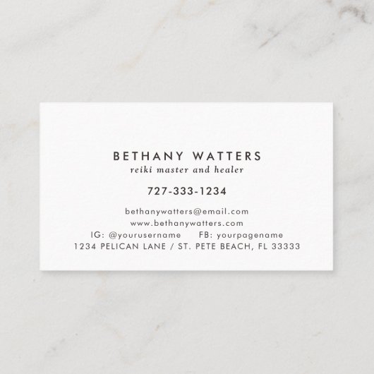 Lotus Dusty Rose Gradient Visitenkarte (Rückseite)