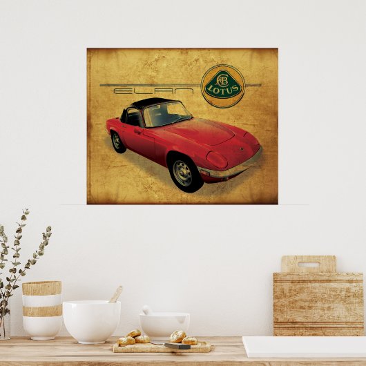 Lotus Elan Vintage Poster (Küche)