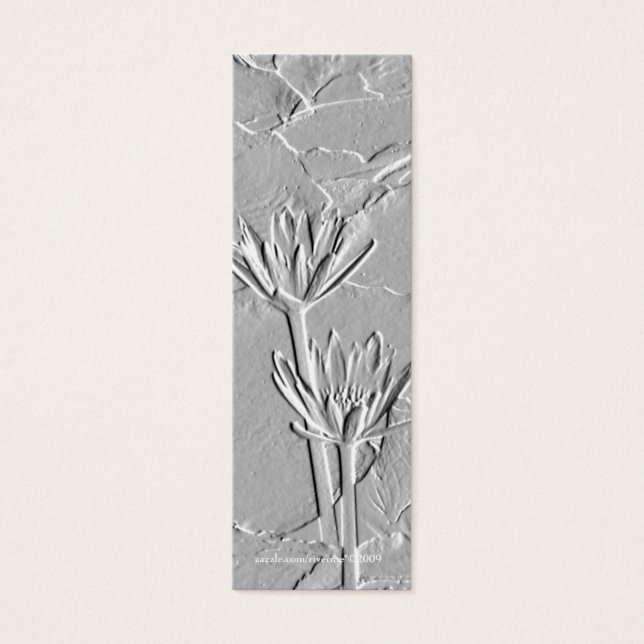 Lotus/Embossed-like Foto Lesezeichen (Vorderseite)