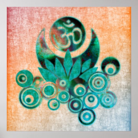 Lotus Energy Batik Style Poster (Vorne)