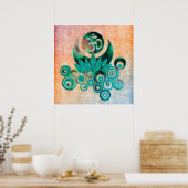 Lotus Energy Batik Style Poster (Küche)
