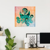 Lotus Energy Batik Style Poster (Heimbüro)