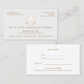 Lotus Ernennungskarte Terminkarte (Vorne/Hinten)