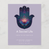Lotus-Erwachen | Hamsa-Hand-Design Flyer (Hinten)