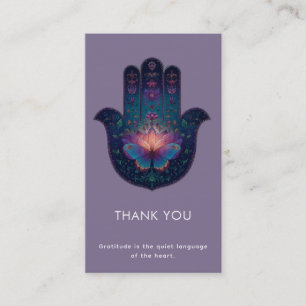 Lotus-Erwachen Hamsa-Hand-Design Visitenkarte