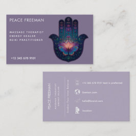 Lotus-Erwachen | Hamsa-Hand-Design Visitenkarte
