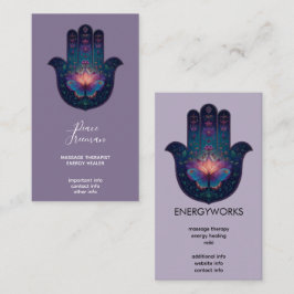 Lotus-Erwachen | Hamsa-Hand-Design Visitenkarte
