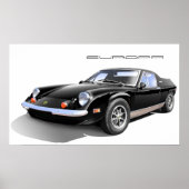 Lotus Europa Black Poster (Vorne)