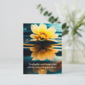 Lotus Everything Beautiful Rumi Quote Postkarte (Stehend Vorderseite)