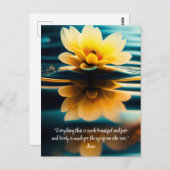 Lotus Everything Beautiful Rumi Quote Postkarte (Vorne/Hinten)