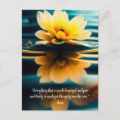 Lotus Everything Beautiful Rumi Quote Postkarte (Vorderseite)
