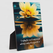 Lotus Everything Beautiful Rumi Quote Tabletop Fotoplatte (Seite)