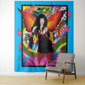 Lotus Fairy Chinese Water Dragon Wandteppich (Beispiel)