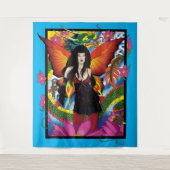 Lotus Fairy Chinese Water Dragon Wandteppich (Vorderseite)