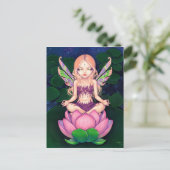"Lotus Fairy" Postkarte (Stehend Vorderseite)
