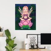 Lotus Fairy yoga Fee Lilie Principe Poster (Heimbüro)