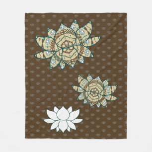 Lotus Fleece Blanket