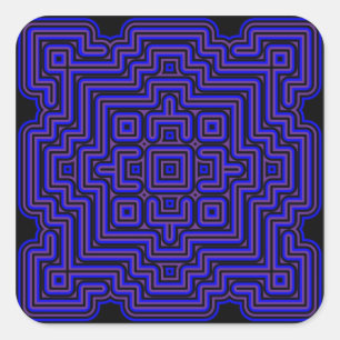 Lotus-Fliese Quadratischer Aufkleber